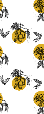 Blackout roller blind for window Fruits and yellow circles