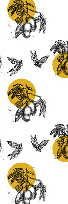 Blackout roller blind for window Fruits and yellow circles
