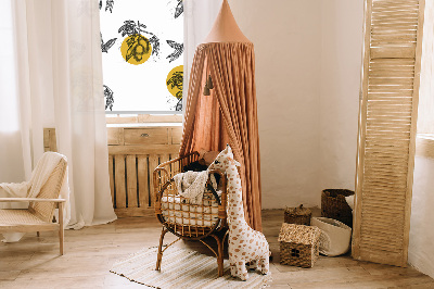 Blackout roller blind for window Fruits and yellow circles