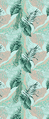 Fabric roller blind for window Tropical leaves