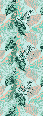 Fabric roller blind for window Tropical leaves