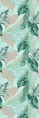 Fabric roller blind for window Tropical leaves