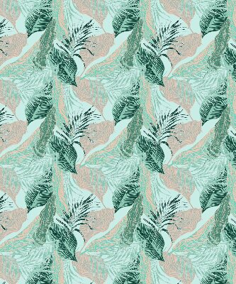 Fabric roller blind for window Tropical leaves