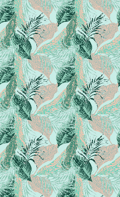 Fabric roller blind for window Tropical leaves