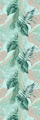 Fabric roller blind for window Tropical leaves
