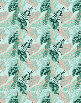 Fabric roller blind for window Tropical leaves