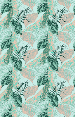 Fabric roller blind for window Tropical leaves
