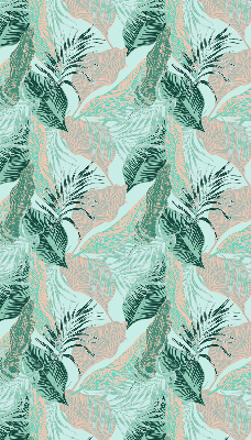 Fabric roller blind for window Tropical leaves