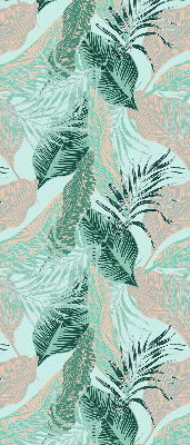 Fabric roller blind for window Tropical leaves