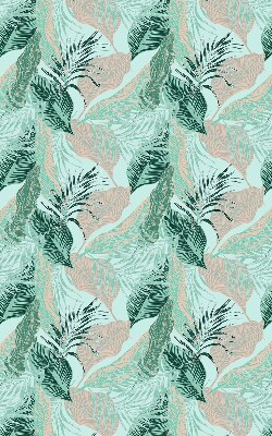 Fabric roller blind for window Tropical leaves