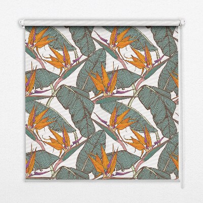 Blackout roller blind Green leaves