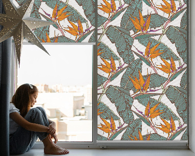 Blackout roller blind Green leaves