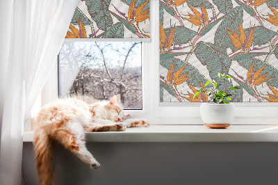 Blackout roller blind Green leaves