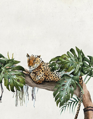 Blackout roller blind Cheetahs on a branch