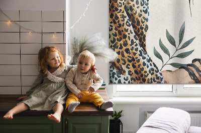 Blackout roller blind Cheetahs on a branch