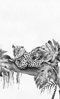 Blackout roller blind for window Drawn cheetahs on a branch