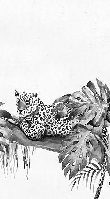 Blackout roller blind for window Drawn cheetahs on a branch