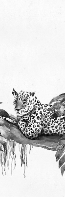 Blackout roller blind for window Drawn cheetahs on a branch