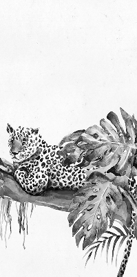 Blackout roller blind for window Drawn cheetahs on a branch