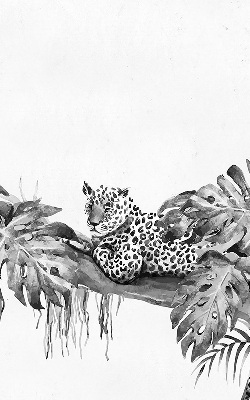 Blackout roller blind for window Drawn cheetahs on a branch