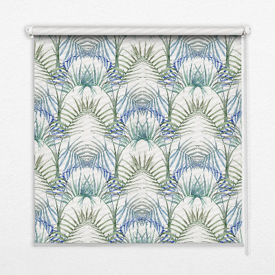 Fabric roller blind for window Colorful leaves