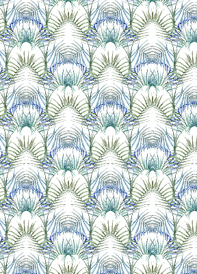 Fabric roller blind for window Colorful leaves