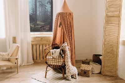 Fabric roller blind for window Forest at night