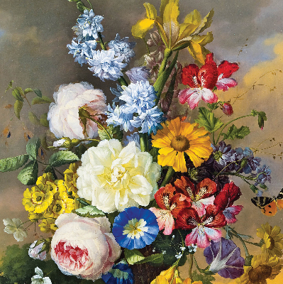Blackout roller blind A bouquet of flowers