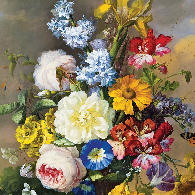 Blackout roller blind A bouquet of flowers