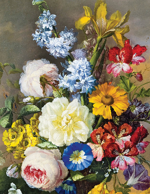 Blackout roller blind A bouquet of flowers