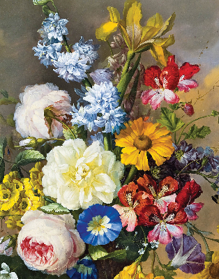 Blackout roller blind A bouquet of flowers