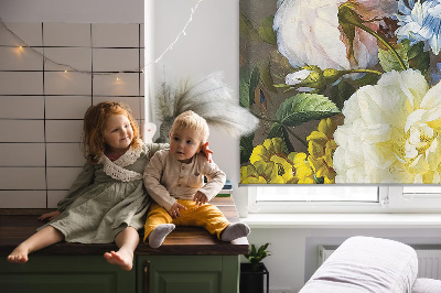 Blackout roller blind A bouquet of flowers