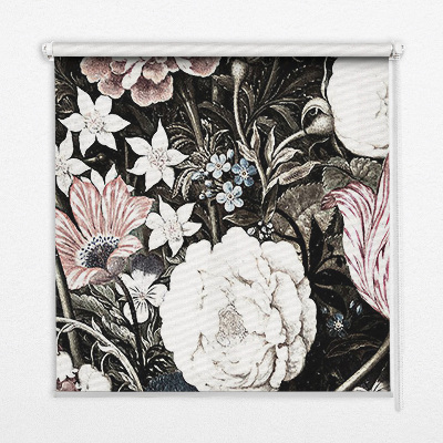 Blackout roller blind for window A bouquet of flowers