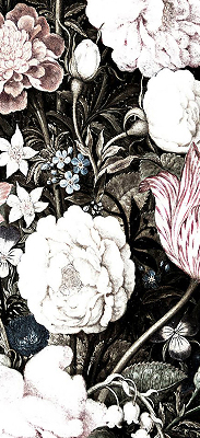 Blackout roller blind for window A bouquet of flowers
