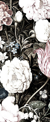 Blackout roller blind for window A bouquet of flowers