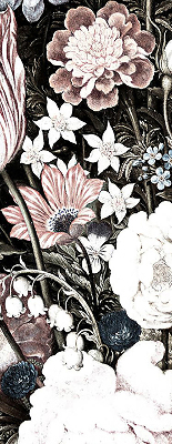 Blackout roller blind for window A bouquet of flowers