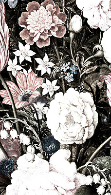 Blackout roller blind for window A bouquet of flowers