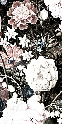 Blackout roller blind for window A bouquet of flowers