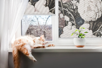 Blackout roller blind for window A bouquet of flowers