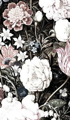 Blackout roller blind for window A bouquet of flowers