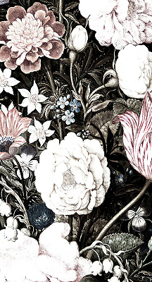 Blackout roller blind for window A bouquet of flowers