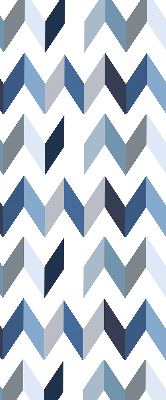 Blackout roller blind Blue herringbone