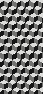 Blackout roller blind for window 3D cubes