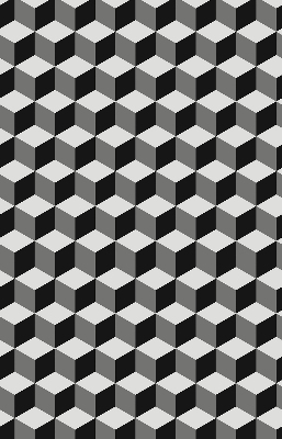 Blackout roller blind for window 3D cubes