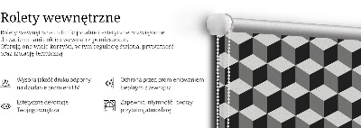 Blackout roller blind for window 3D cubes