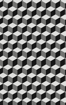 Blackout roller blind for window 3D cubes
