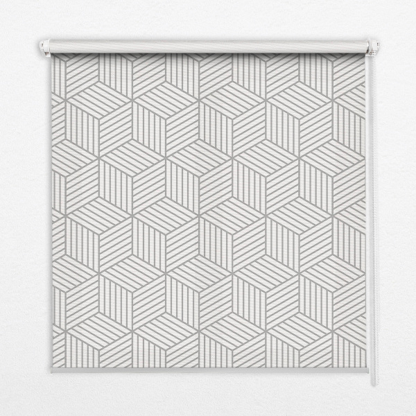 Fabric roller blind for window 3D cubes
