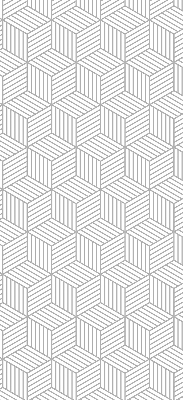 Fabric roller blind for window 3D cubes