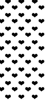 Blackout roller blind Black hearts
