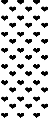 Blackout roller blind Black hearts